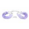 Metal handcuffs with purple furry